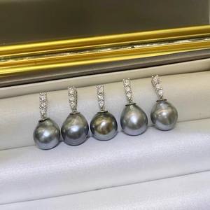 Ensemble d'accessoires en argent S925 pour la création de bijoux, avec plateau vide pour boucles d'oreilles en diamant 9342, trois diamants dorés, pendentif en argent, boucle d'oreille - Bijoux de luxe - Product Image 3