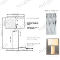 Lámpara de Mesa de Alabastro de Diseño Personalizado para Proyectos de Villas, Iluminación para Hoteles y Hostelería, Fabricante de Lámparas de Mesa