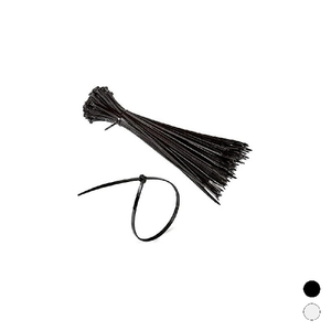 Bridas de nailon negras de 4.5 x 200 mm, 100 unidades para gestión de cables - Product Image 1