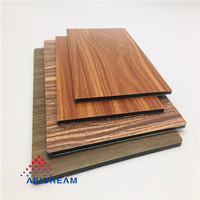 Panel compuesto de aluminio de Color madera de 1220*2440mm ACP para diseño de Casa salida de fábrica de decoración de pared fantástica