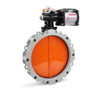 Vanne papillon pneumatique électrique Dongqi pour silos pour le déchargement d'eau et de cendres volantes ; Alimentation solénoïde en panneau de polyuréthane - Product Image 1