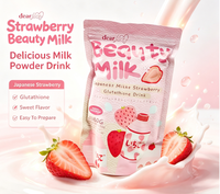 Boisson Protéinée Éclaircissante au Glutathion et à la Fraise Japonaise, Saveur Lait de Fraise, Qualité Premium, Saveurs Assorties, 180g