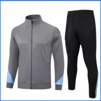 Ensemble de survêtement de football de haute qualité en gros, veste et pantalon de football personnalisés avec logo OEM, tenue d'équipe avec logo
