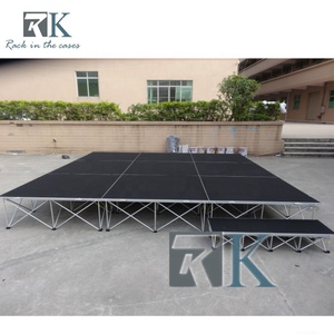 Plateforme de scène portable en aluminium facile à installer, plancher en contreplaqué pour mariage, concert, conférence de presse - Product Image 4