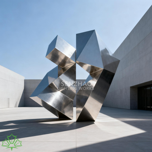 Escultura de Acero Inoxidable de Arte Abstracto Moderno para Decoración de Parques al Aire Libre Senzhao, Escultura Metálica - Product Image 4
