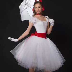 <span class=keywords><strong>Costume</strong></span> da balletto di fabbrica per Performance di scena Multi strati gonna da ballo in Tricot morbida con cintura rossa sulla vita posteriore per bambini - Product Image 1