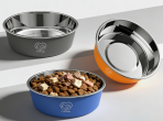 Bol pour animaux de compagnie en acier inoxydable rose, anti-déversement, pour chien et chat, bol à nourriture et à eau, bol d'alimentation arrondi, utilisation en intérieur - Product Image 5