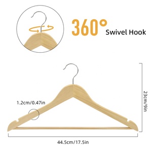 Appendiabiti in Legno Personalizzabili di <span class=keywords><strong>Lusso</strong></span> per Vestiti, Adatti per Hotel e Supermercati, Vendita all'Ingrosso - Product Image 4