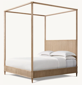 Set di Mobili per Camera da Letto, Letto King Size di Lusso in Legno, Letto Moderno con Baldacchino a Doghe - Product Image 1