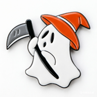 Nouvelle Arrivée : Pins en émail modernes pour Halloween – Fantôme mignon et citrouille effrayante – Émail souple – Pins de collection personnalisés pour les fêtes