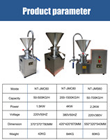 Machine à fabriquer du beurre d'amande, de la sauce au sésame et de la pâte de cacahuètes, résistante à la corrosion