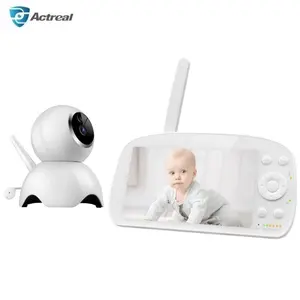 5.5 אינץ HD פיצול-מסך צפייה ארוך המתנה Babycam ראיית לילה האכלת תזכורת אלחוטי וידאו בייבי מוניטור לילדים חדר