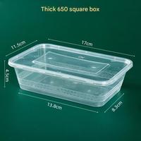 Boîte alimentaire jetable en plastique PS recyclable, sans BPA, compatible micro-ondes, avec couvercle, pour biscuits, macarons, digestives, soda, craquelins