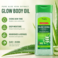 Huile Corporelle Éclaircissante TWG OEM Soin de la Peau Marque Privée à l'Aloe Vera, Hydratation Profonde, Nourrissante et Réparatrice