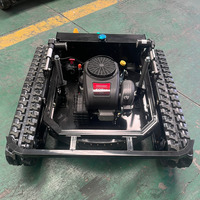 Tondeuse à gazon télécommandée intelligente de haute qualité pour prairies, moteur 5000W, lames à fléaux parallèles