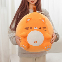 Oreiller en peluche Squishy chat orange conçu sur mesure avec remplissage en coton PP jouet en peluche doux cadeau mignon pour enfants et adultes unisexe