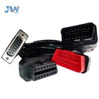Kit de Cable de Diagnóstico OBD2 de 16 Pines con Múltiples Adaptadores, Arnés J1962 con DB15 y Conectores Múltiples para Herramientas de Escaneo Automotriz