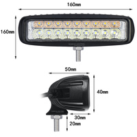 Barre de lumières ambrées blanches 36W, double couleur, brouillard, route, bateau, conduite, lampe de travail, camion, SUV j-eep, lampe à faisceau combiné