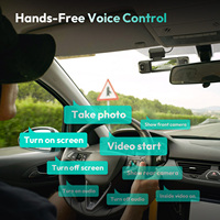 Caméra de tableau de bord Botslab à 4 caméras 360° avec écran tactile, enregistreur vidéo 4K+2K, vision nocturne True Starvis, contrôle par application, GPS, capteur G, enregistrement