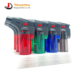 DONGYI venta al por mayor Mini encendedor de cigarros de plástico clásico antorcha de butano recargable con llama de chorro ajustable para cigarrillos uso en la cocina - Product Image 3