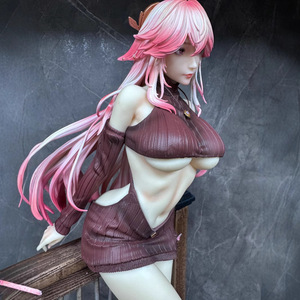 Figurine GK <span class=keywords><strong>Yae</strong></span> Miko 46CM à l'échelle 1:1 en PVC, modèle de personnage de Frozen, jouet décoratif en boîte, thème film et série TV, unisexe, 14 ans et plus - Product Image 3