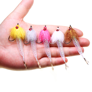 Vente en gros 3.15 pouces de long 3D yeux de poisson Mylar méné mouches <span class=keywords><strong>Flash</strong></span> Tube Streamer pêche à la mouche mouche bar truite saumon leurres de pêche - Product Image 6