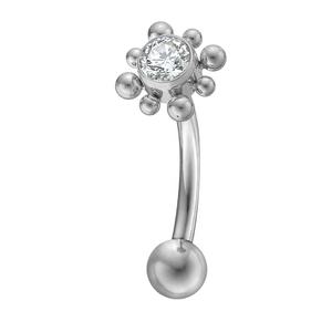 Vente en gros de barres de <span class=keywords><strong>piercing</strong></span> pour sourcils en titane G23 ASTM F136 avec boule CZ de 3 mm, bijoux d'oreille <span class=keywords><strong>Helix</strong></span> pour femme et <span class=keywords><strong>homme</strong></span> - Product Image 5