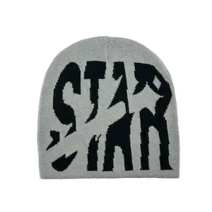 Winter Brand Cotton Knitted Hat Designer Checkerboard Beanie Hat Unisex Casual Luxury Crochet Warm Ski Hat