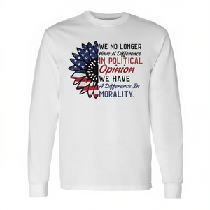Nous n'avons plus de différences d'opinions politiques ni de moralités - T-shirt à manches longues unisexe à col rond pour adulte - Promotionnel - Product Image 3