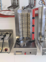 Équipement de cuisine commerciale, machine à shawarma électrique à 3 brûleurs en acier inoxydable, grill moyen-oriental certifié CE, double alimentation