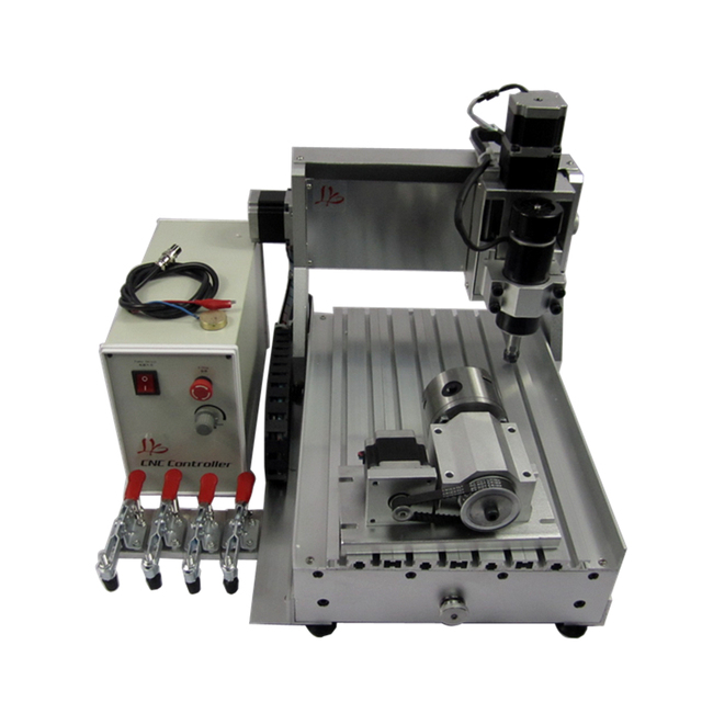 Mini CNC 3020 Router 4 Axis for DIY PCB Engraving Milling Machine Woodworking Engraver Cutter with Limit Switch USB Port 500W