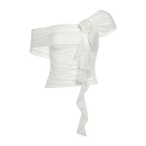 Nuevo <span class=keywords><strong>Top</strong></span> de Verano para Mujer, <span class=keywords><strong>con</strong></span> Encaje, Hombros Descubiertos, Costuras Irregulares y <span class=keywords><strong>Falda</strong></span> <span class=keywords><strong>con</strong></span> Cintas - Product Image 6