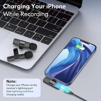 Microphone sans fil USB professionnel 2 micros à pince pour iPhone, appareil photo, téléphone, enregistrement vidéo externe