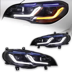 Lampu mobil untuk BMW X5 E70 lampu depan LED 2007-2013 X5M desain lensa proyektor DRL lampu sinyal aksesoris otomotif