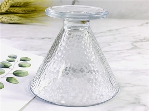 Gobelets en verre transparents faits à la main en forme de V <span class=keywords><strong>pour</strong></span> crème glacée, anti-fuite, réutilisables, 175 ml, <span class=keywords><strong>pour</strong></span> <span class=keywords><strong>milkshake</strong></span>, vente en gros - Product Image 5