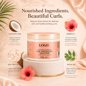 Crema Definidora de Rizos Naturales con Proteína de Seda y Aceite de Neem, Antiencrespamiento, para Cabello Rizado - Product Image 3