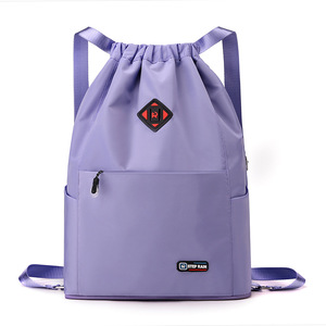 <b>Womens</b> Sports Waterproof Foldable Drawstring New European American Retro Minimalist Printed <b>Travel</b> Bags <b>Backpack</b> - Product Image 4