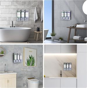 <b>Shampoo</b> and Conditioner <b>Dispenser</b> Chamber <b>Wall</b> <b>Mounted</b> <b>Shower</b> Soap <b>Dispenser</b> No Drill <b>Shampoo</b> Pump <b>Dispenser</b> for <b>Shower</b> Bathroom - Product Image 6