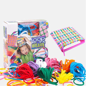 Ragazze fatte a mano creative magliaie fai da te tessuto portafoglio fascia per capelli bracciale per bambini set di giocattoli educativi - Product Image 2