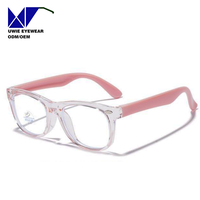 Monture de prescription carrée personnalisée OEM en TPEE et TR90, anti-lumière bleue, pour enfants et adolescents, taille 46-17-127, service d'échantillons rapide
