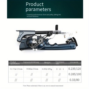 Canne à pêche pliable tout-en-un avec moulinet et ligne de pêche à <span class=keywords><strong>double</strong></span> bascule - Product Image 4
