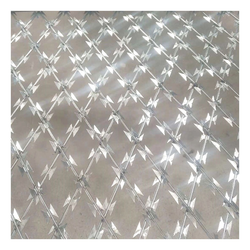 Оцинкованная бритвенная проволока, экспорт в Пакистан, острые лезвия, колючая проволока BTO22, колючая проволока