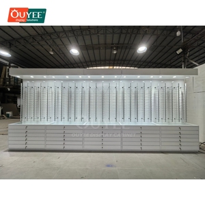ชั้นวางสินค้าโลหะเคลือบสีฝุ่นสำหรับตกแต่งภายใน<span class=keywords><strong>ร้าน</strong></span>ค้าดีไซน์ใหม่ เหมาะสำหรับร้านแว่นตาและงานออกแบบตกแต่งภายในเชิงพาณิชย์ - Product Image 5