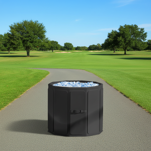 Baignoire ronde pliable en plastique économique pour l'extérieur, baignoire portable autoportante pour bain froid ou glacial pour adultes - Product Image 1