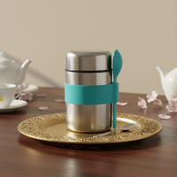 Boîte à lunch isotherme en acier inoxydable de 400 ml, garde au chaud et au froid, pot alimentaire sous vide pour la rentrée scolaire, flacon à soupe