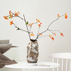 Stile cinese Wabi Sabi Sabi grande vaso in <span class=keywords><strong>ceramica</strong></span> di fascia alta per soggiorno decorazione di vaso ornamentale vaso di fiori - Product Image 3