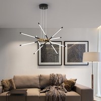 Lustre Led moderne pour salon, salle à manger, cuisine, chambre à coucher, style nordique, doré, décoration de maison, lampe suspendue au plafond