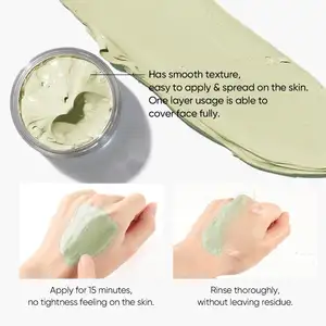 Masque à l'<span class=keywords><strong>argile</strong></span> et à l'armoise au thé vert biologique de marque privée OEM Soin de l'acné Masque à l'<span class=keywords><strong>argile</strong></span> au kaolin - Product Image 3