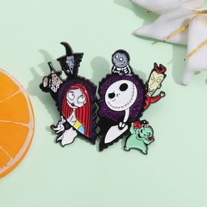 Venta al por mayor Metal <span class=keywords><strong>Jack</strong></span> <span class=keywords><strong>y</strong></span> <span class=keywords><strong>Sally</strong></span> Halloween esmalte solapa Pin la <span class=keywords><strong>pesadilla</strong></span> <span class=keywords><strong>antes</strong></span> <span class=keywords><strong>de</strong></span> <span class=keywords><strong>Navidad</strong></span> Horror broche Pin - Product Image 1
