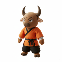 Usine de haute qualité Design jouet en peluche personnalisé debout Kung Fu veau peluche jouet poupée à particules pondérées
